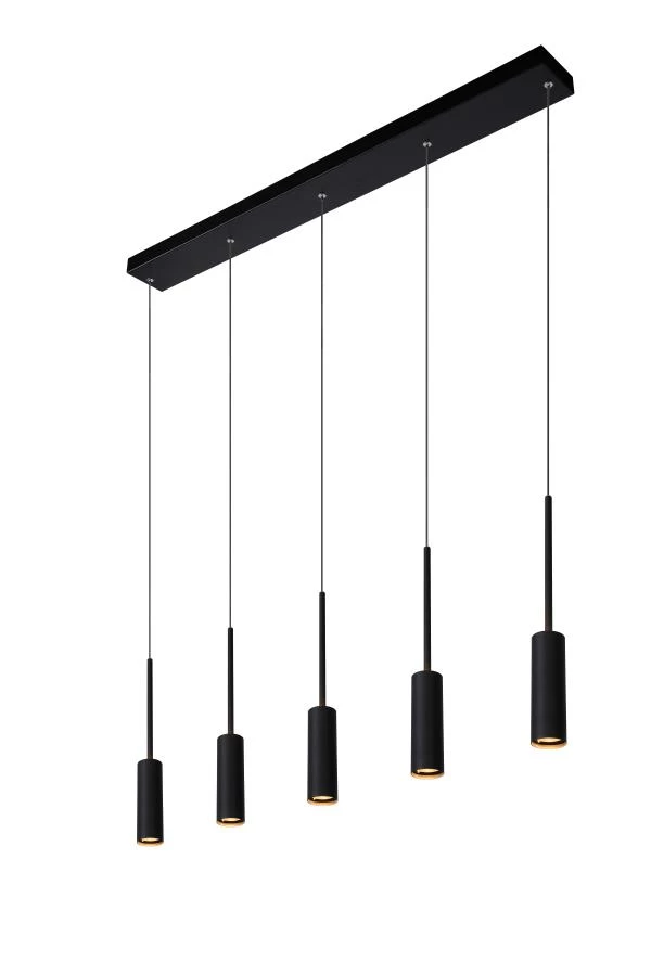 Lucide TUBULE - Pendant light - LED - 5x7W 2700K - Black - detail 4